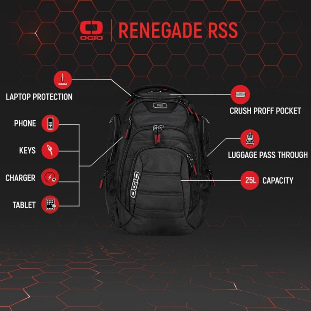 OGIO RENEGADE RSS LAPTOP BACKPACK - Picture 15 of 16